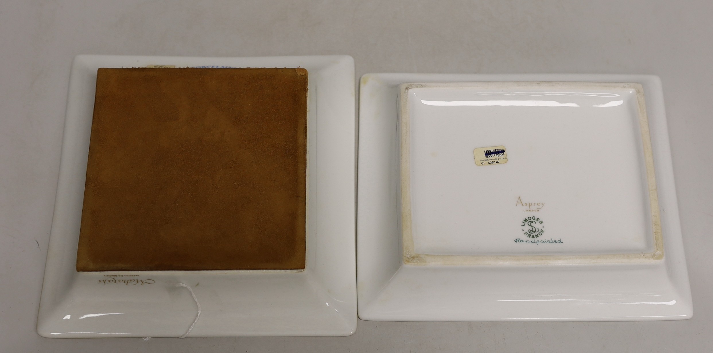 An Asprey bonbon dish and another